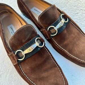 Lorenzo Banfi loafers Brown Suede Horse-bit Men’s Loafers Sz.10